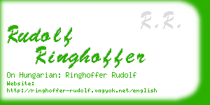 rudolf ringhoffer business card